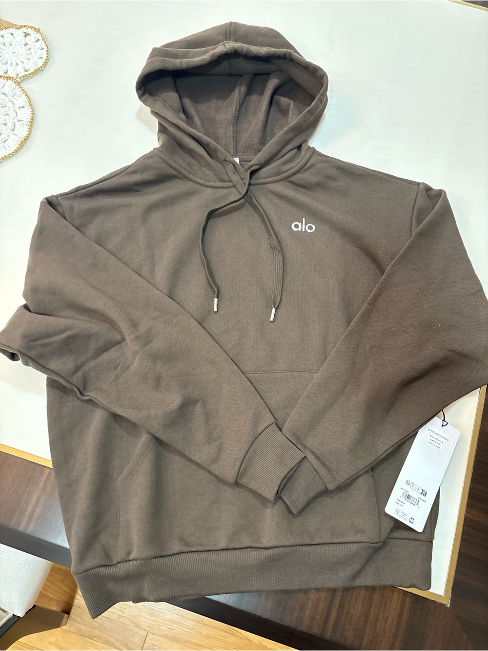 ALO Yoga espresso Brown Pullover Hoodie